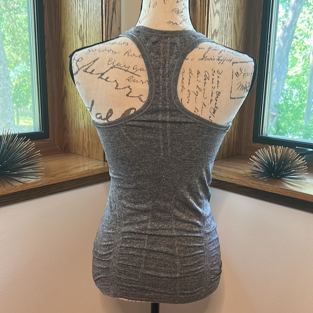 Athleta Gray Fitted Racerback Tank Top XS